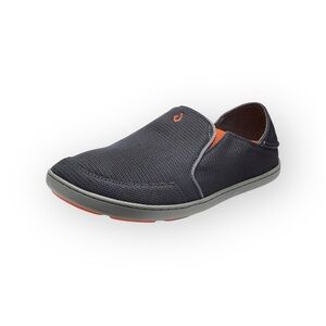 OluKai ʊ Nohea Mesh Slip On Wet Dry Boat Shoe Sneaker ʊ Dark Shadow Orange ʊ 12